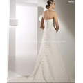 Elegante Trompete Meerjungfrau Schatz Kathedrale Zug Organza Bowknot Tiered Brautkleid